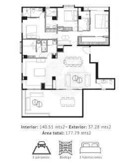 Apartamento en Venta en Vila Quince, Vista Hermosa II – 3 Dormitorios, 4 parqueos y 236.15 m de área